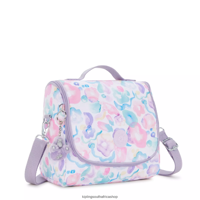 \"Bags\" New Kichirou Printed Lunch Bag 4ZZH642 Kipling Women Aqua Flowers