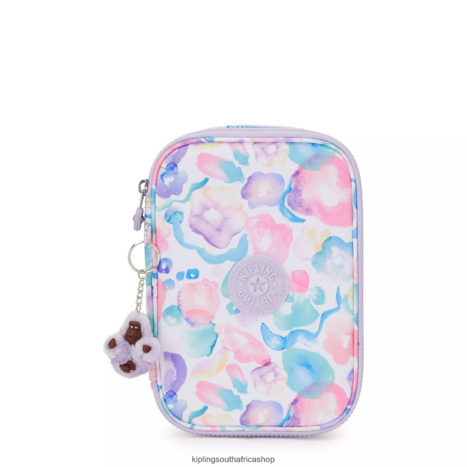 "Bags" 100 Pens Printed Case 4ZZH593 Kipling Women Aqua Flowers