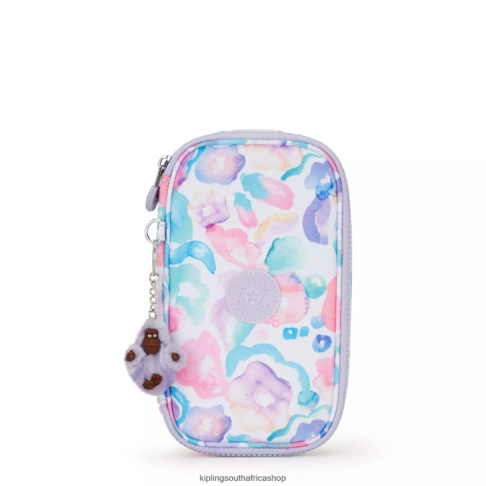 "Bags" 50 Pens Printed Case 4ZZH595 Kipling Women Aqua Flowers